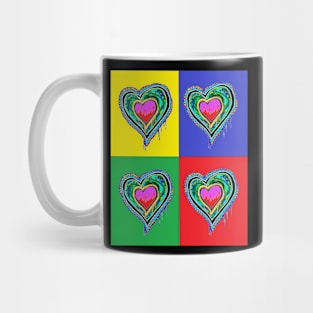 pop Art patterned Heart Mug